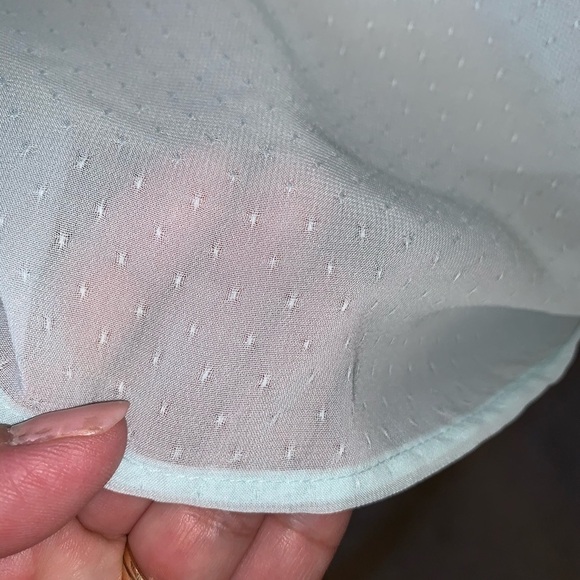 Maurices Sheer mint green NWT top from size Large office layer date night career - Picture 4 of 10